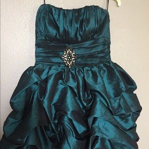 Emerald green mini dress